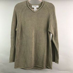 Long Sleeve Cotton Linen Blend Sweater Tunic